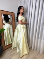 فستان سهرة ليموني مذهل للسيدات الأنيقات