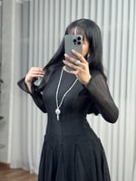 فستان ناعم اسود