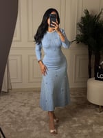 فستان انيق بلون ازرق فاتح