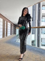 فستان سهره بترتر اسود