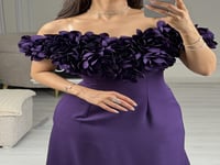 فستان سهره ليلكي جذاب