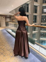 فستان سهره بني