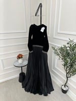 فستان سهره اسود مخمل