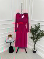 فستان ناعم باللون الفوشي