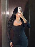 فستان سهرة ناعم طويل لون اسود بقصة حورية البحر