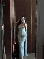 فستان سهره من لوكا مع شال