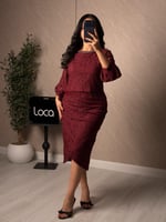 طقم ناعم بلون عودي