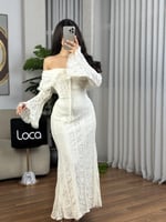 فستان ناعم اوف وايت مناسب للعيد والسهره