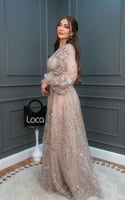 فستان سهره راقي بتطريز فخم وانيق من لوكا فاشن