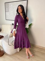 فساتين قصيرة بأكمام لولو وقصة كلوش