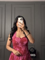 فستان ناعم مشجر