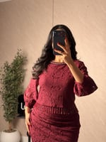 طقم ناعم بلون عودي