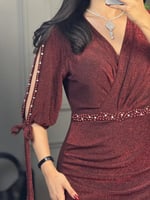 فستان سهره بتصميم وتفاصيل انيقه للتميز عنوان لوكا...