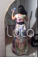 فستان مموج بدرجات الموف