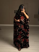 جلابيه ناعمه مورده مع حزام من الداخل