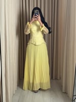 فستان ناعم اصفر فاتح