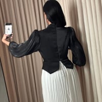 فستان ناعم ابيض واسود