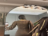 فستان سهره بني ناعم