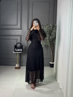 فستان ناعم باكمام