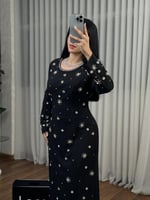 فستان اسود لولو وكرستال