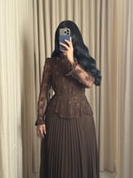 فستان ناعم بني