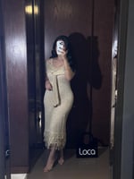 فستان ناعم من لوكا مع شال