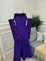 فستان ناعم اكمام طويله