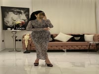 فستان ناعم بنمط جلد الأفعى