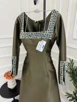 فستان سهره زيتي