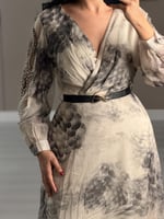 فستان ناعم مموج