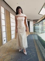 فستان سهره مع شال