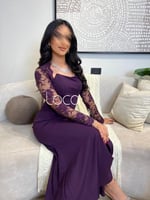 فستان موف غامق انيق لمظهر راقي