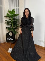 فستان سهره راقي بتطريز فصوص زاركون من لوكا فاشن