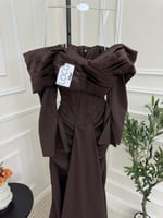 فستان سهره بني