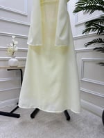 جلابيه ناعمه باللون الأصفر الفاتح