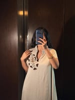 جلابية نسائية ناعمة لون بيج راقية