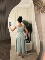 طقم ناعم بلون سماوي