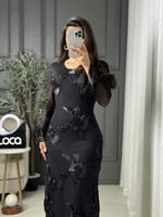 فستان ناعم بلون الاسود من لوكا