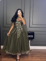 فستان سهره زيتي