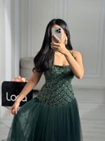 فستان سهره اخضر