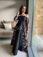 فستان سهرة جيبون مميز بتفته مطفي