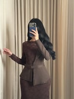 فستان ناعم بني