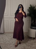 فستان انيق بلون عودي