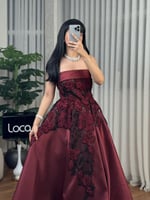 فستان سهره مطرز بتصميم جذاب