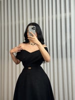 فستان ناعم اسود