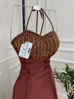 فستان سهره بني