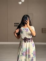 فستان ناعم مشجر