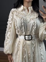 فستان العيد الاكثر مبيعا باللون البيج من لوكا فاشن