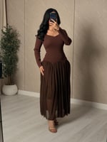 فستان ناعم باكمام