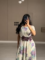 فستان ناعم مشجر